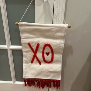 Red and White XO Wall Hanging